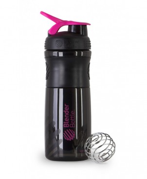 Blender Bottle SportMixer чёрно-розовый